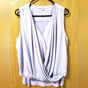 Gibson Latimer Sleeveless Draped Blouse Size L